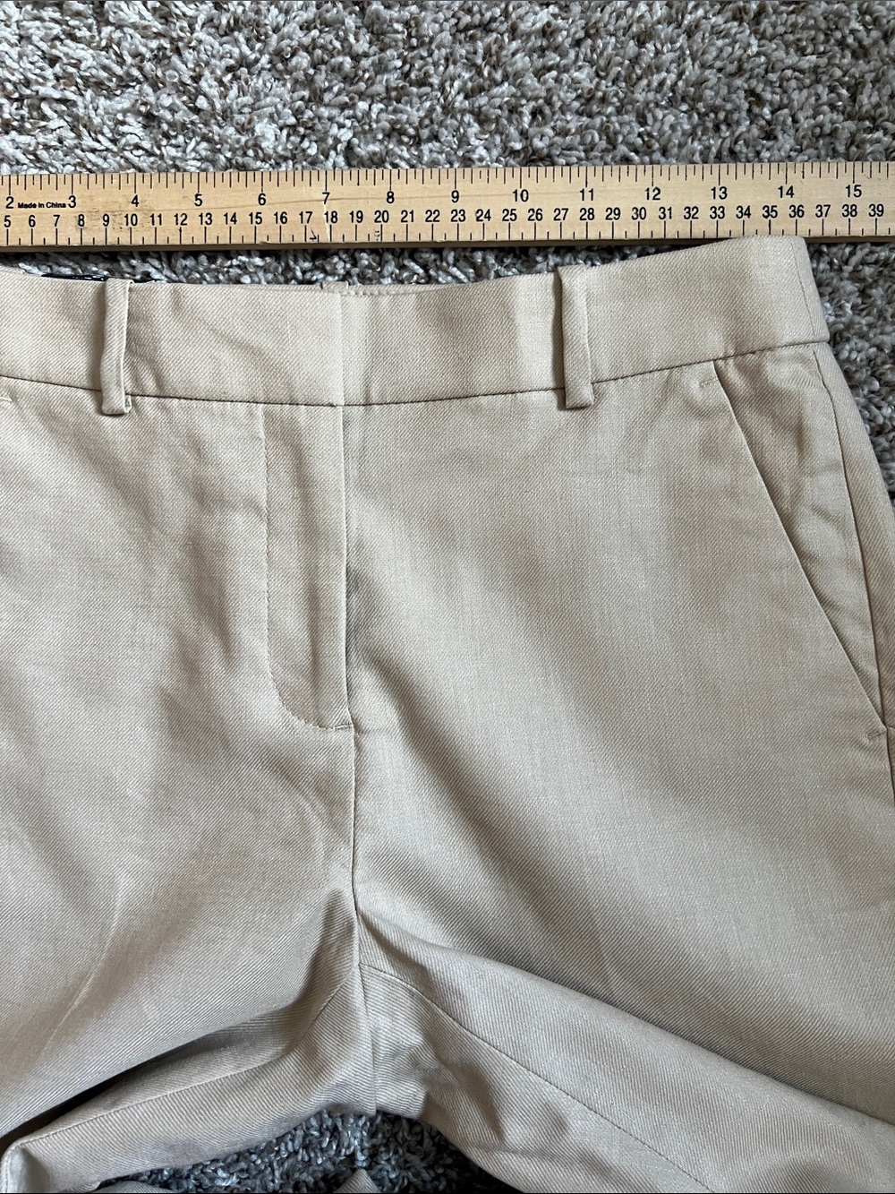 NWT J. CREW Kallie Stretch Linen-Blend Straight-leg Pant Beige Size 2 - Picture 13 of 14